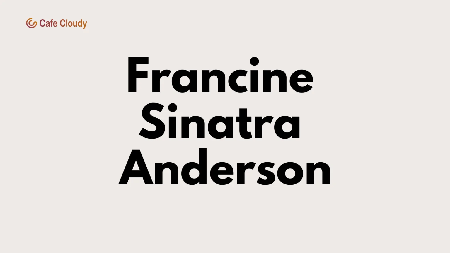 Francine Sinatra Anderson – The Quiet Heiress of a Musical Legacy